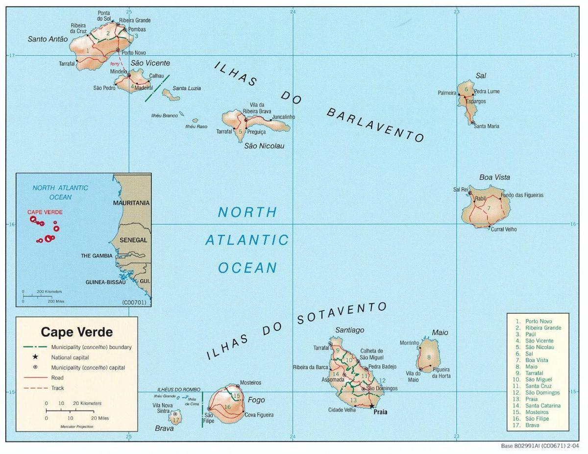 map showing Cape Verde