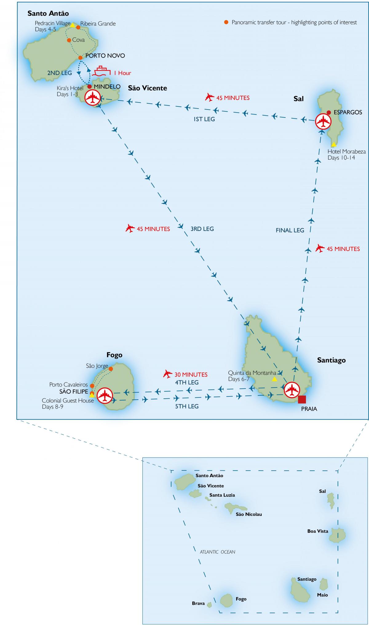 map of Cape Verde airports