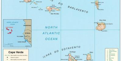 Map showing Cape Verde