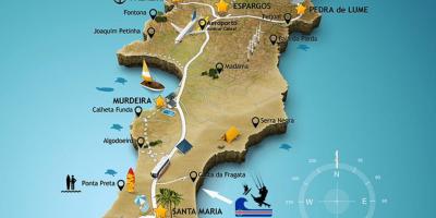 Map of santa maria Cape Verde