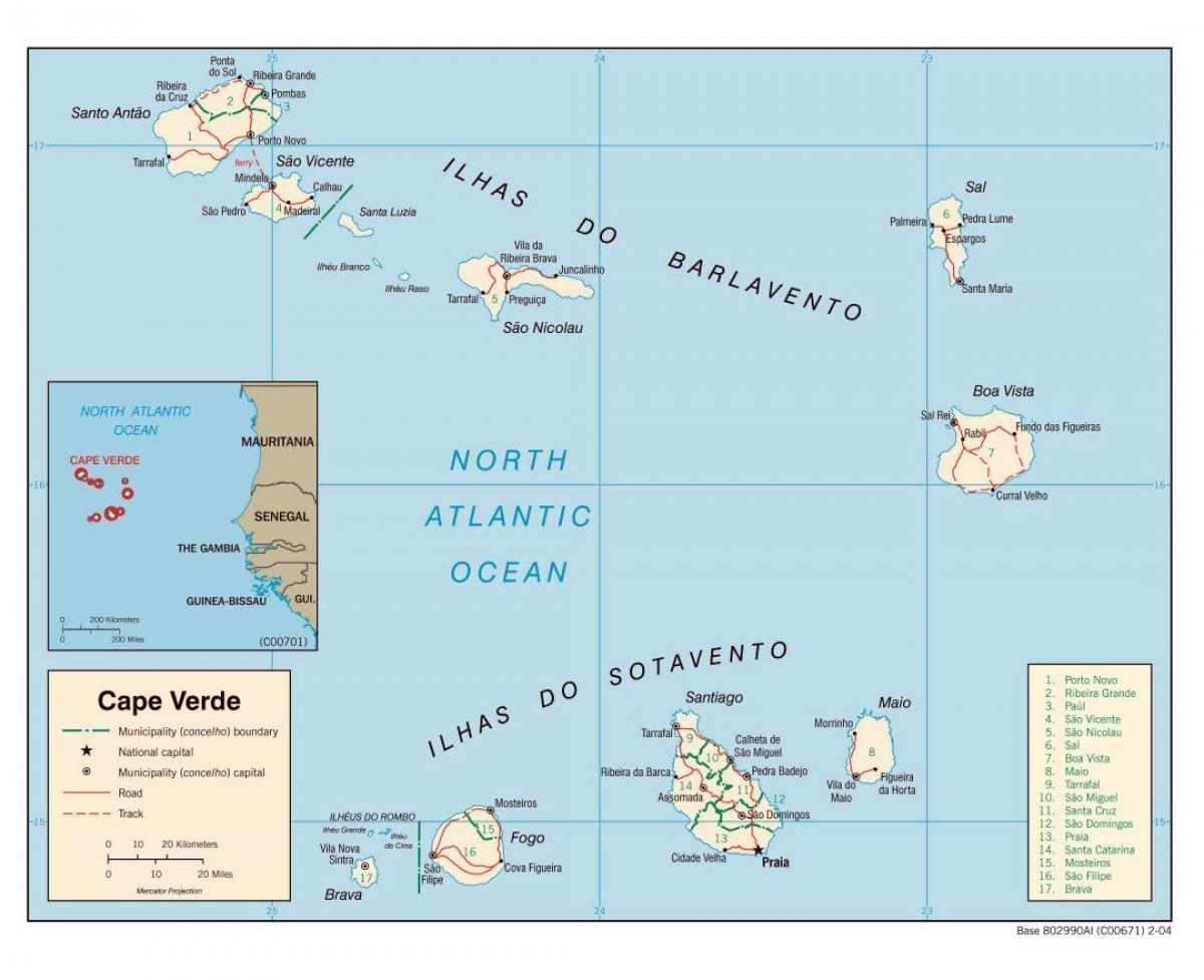 map of Cabo Verde