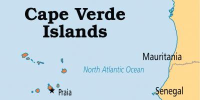 Map of map showing Cape Verde islands